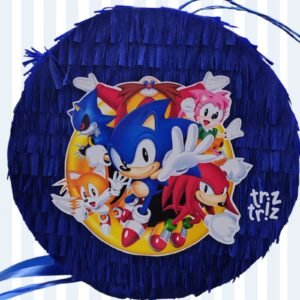 Piñata circular Sonic y sus amigos