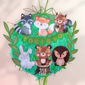 Piñata circular Animalitos nórdicos